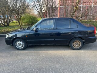 2008 Hyundai Accent ТагАЗ II, чёрный, 400000 рублей, вид 4