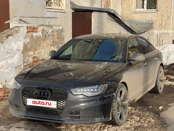 2012 Audi A6 IV (C7), чёрный, 1390000 рублей - вид 1