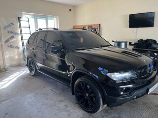 2004 BMW X5 4.4i I (E53) Рестайлинг, чёрный, 1100000 рублей, вид 2