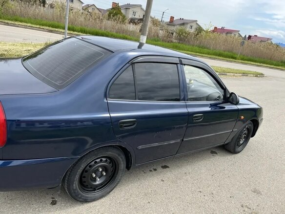 2007 Hyundai Accent ТагАЗ II, синий, 320000 рублей - вид 2