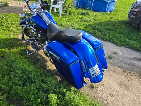2002 Harley-Davidson Road King, синий, 750000 рублей, вид 4