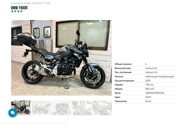 2023 BMW F 900 R, серый, 1177000 рублей - вид 6