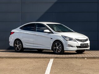 2016 Hyundai Solaris I Рестайлинг, белый, 865000 рублей, вид 3