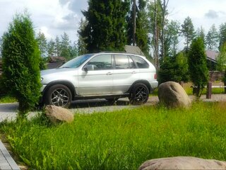 2002 BMW X5 3.0i I (E53), серый, 600000 рублей, вид 4