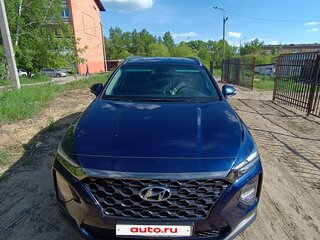 2019 Hyundai Santa Fe IV, синий, 3150000 рублей, вид 1