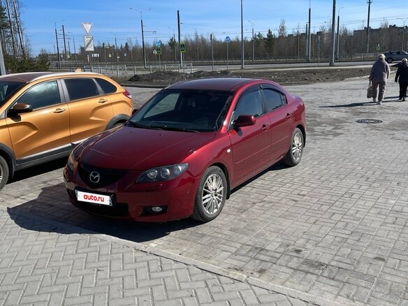 2008 Mazda 3 I (BK) Рестайлинг, красный, 550000 рублей