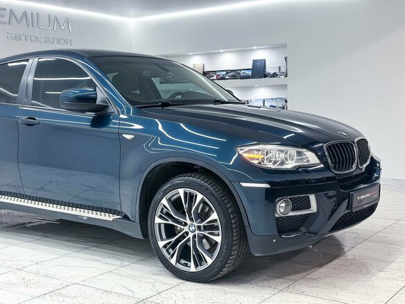 2013 BMW X6 30d I (E71) Рестайлинг, синий - вид 2