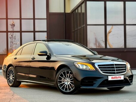 2019 Mercedes-Benz S-Класс 450 Long VI (W222, C217) Рестайлинг, чёрный, 5000000 рублей, вид 3