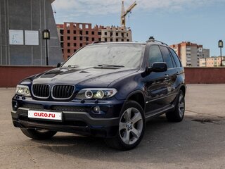 2003 BMW X5 3.0i I (E53) Рестайлинг, синий, 1100000 рублей, вид 1