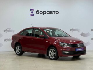 2017 Volkswagen Polo V Рестайлинг, красный, 1400000 рублей, вид 3