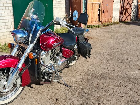 2003 Honda VTX 1800, красный, 750000 рублей, вид 2