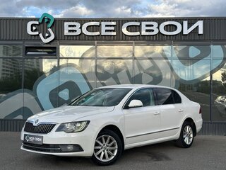 2013 Skoda Superb DSG II Рестайлинг, белый, 1187000 рублей, вид 1