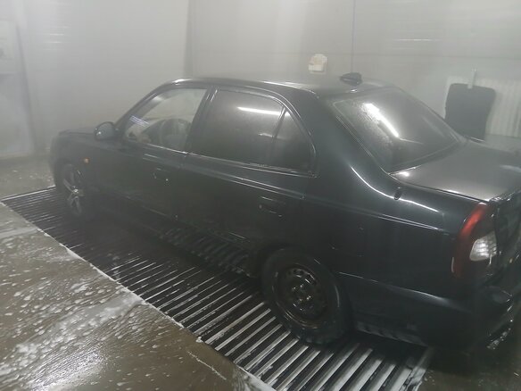2005 Hyundai Accent ТагАЗ II, чёрный, 420000 рублей - вид 8