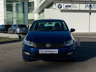 2018 Volkswagen Polo V Рестайлинг, синий, 1279000 рублей, вид 2