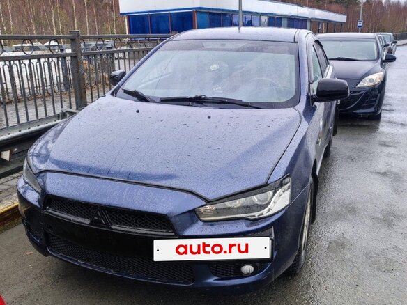 2008 Mitsubishi Lancer X, синий, 380000 рублей - вид 1