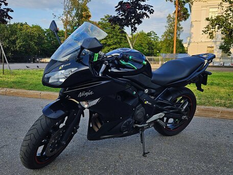2011 Kawasaki ER-6F (Ninja 650R), чёрный, 450000 рублей, вид 1