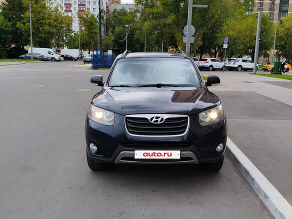 2012 Hyundai Santa Fe II Рестайлинг, синий, 1220000 рублей - вид 1