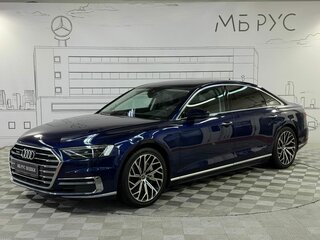 2018 Audi A8 Long 55 TFSI IV (D5), синий, 4560000 рублей, вид 1