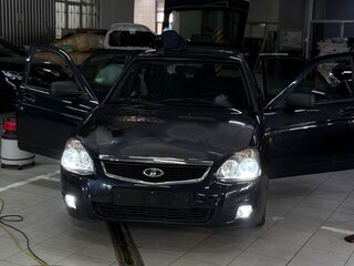 2008 Lada (ВАЗ) Priora I, чёрный, 185000 рублей, вид 4