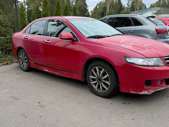 2007 Honda Accord VII Рестайлинг, красный - вид 2