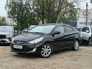 2012 Hyundai Solaris I, чёрный, 599000 рублей, вид 1