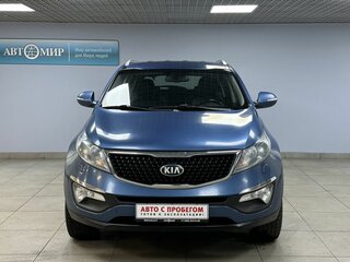 2014 Kia Sportage III Рестайлинг, синий, 1210000 рублей, вид 2