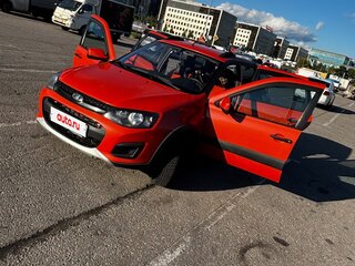 2017 Lada (ВАЗ) Kalina II, оранжевый, 600000 рублей, вид 2
