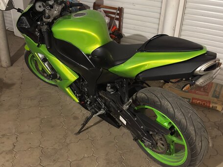 2007 Kawasaki ZX-6R Ninja, зелёный, 450000 рублей, вид 2
