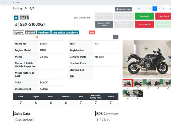 2022 Suzuki GSX-S 1000 GT, чёрный, 1195000 рублей - вид 2