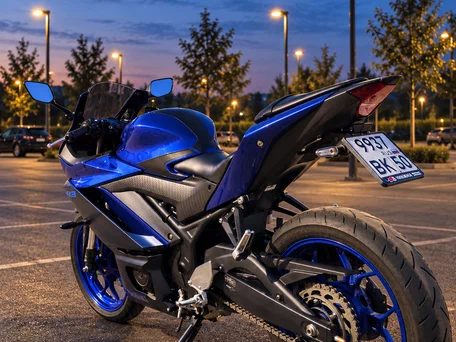 2024 Yamaha YZF-R3, синий, 690000 рублей, вид 4