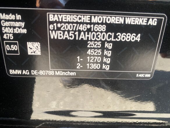2022 BMW 5 серии 540d xDrive VII (G30/G31/G38) Рестайлинг, чёрный, 9200000 рублей - вид 12