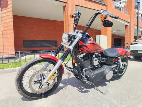 2011 Harley-Davidson Dyna Wide Glide, оранжевый, 1200000 рублей, вид 3