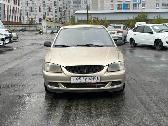 2005 Hyundai Accent ТагАЗ II, бежевый, 199000 рублей - вид 1