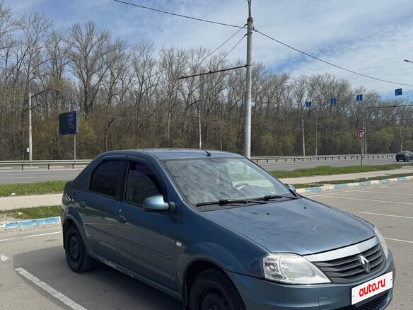 2011 Renault Logan I Рестайлинг, синий, 450000 рублей - вид 2