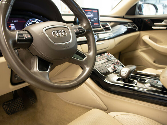 2016 Audi A8 III (D4) Рестайлинг, синий - вид 6