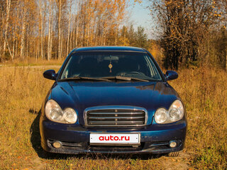 2008 Hyundai Sonata ТагАЗ IV (EF) Рестайлинг, синий, 400000 рублей, вид 3
