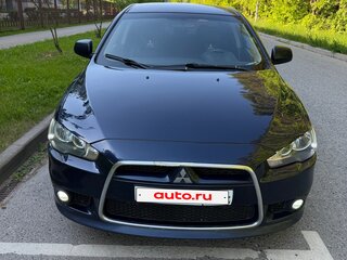 2014 Mitsubishi Lancer X Рестайлинг, синий, 740000 рублей, вид 3