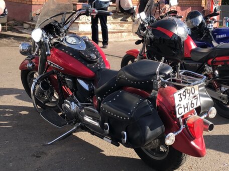 2008 Yamaha XVS1100, красный, 580000 рублей, вид 1