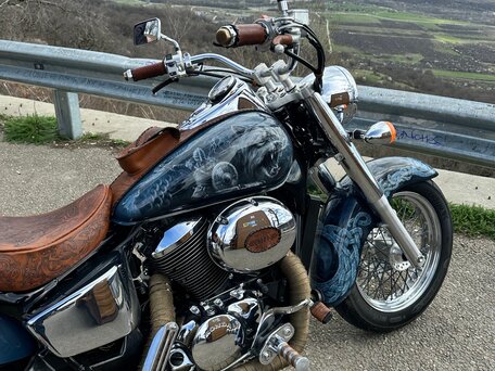2003 Honda Shadow 750, синий, 690000 рублей, вид 2