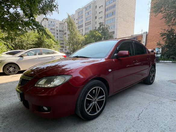 2008 Mazda 3 4-speed I (BK) Рестайлинг, красный, 651000 рублей - вид 1