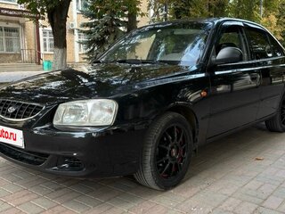 2008 Hyundai Accent ТагАЗ II, чёрный, 590000 рублей, вид 3