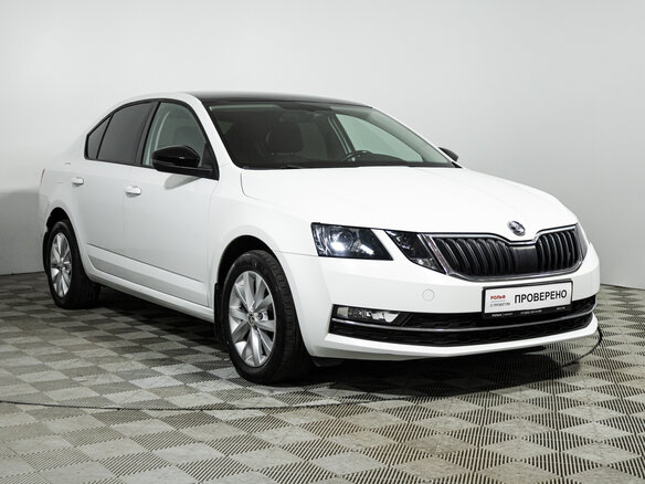 2017 Skoda Octavia III (A7) Рестайлинг, белый - вид 2
