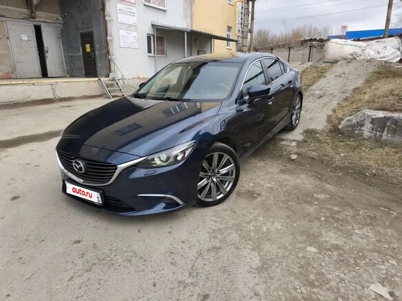 2017 Mazda 6 III (GJ) Рестайлинг, синий, 1880000 рублей - вид 3