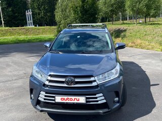 2017 Toyota Highlander III (XU50) Рестайлинг, синий, 3200000 рублей, вид 3