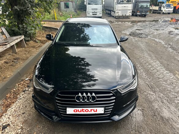 2017 Audi A6 IV (C7) Рестайлинг, чёрный - вид 2