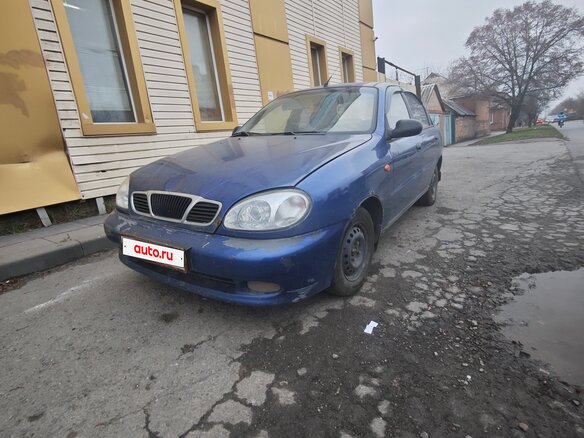 2008 Daewoo Lanos, синий, 195000 рублей