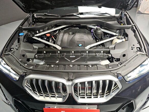2024 BMW X6 40i III (G06) Рестайлинг, синий - вид 6