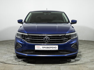 2021 Volkswagen Polo VI, синий, 1490900 рублей, вид 2