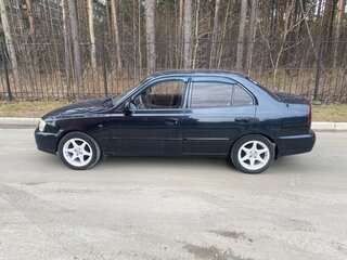 2007 Hyundai Accent ТагАЗ II, чёрный, 380000 рублей, вид 5