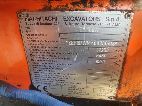 2004 Fiat-Hitachi Колёсные, красный, 2550000 рублей - вид 2